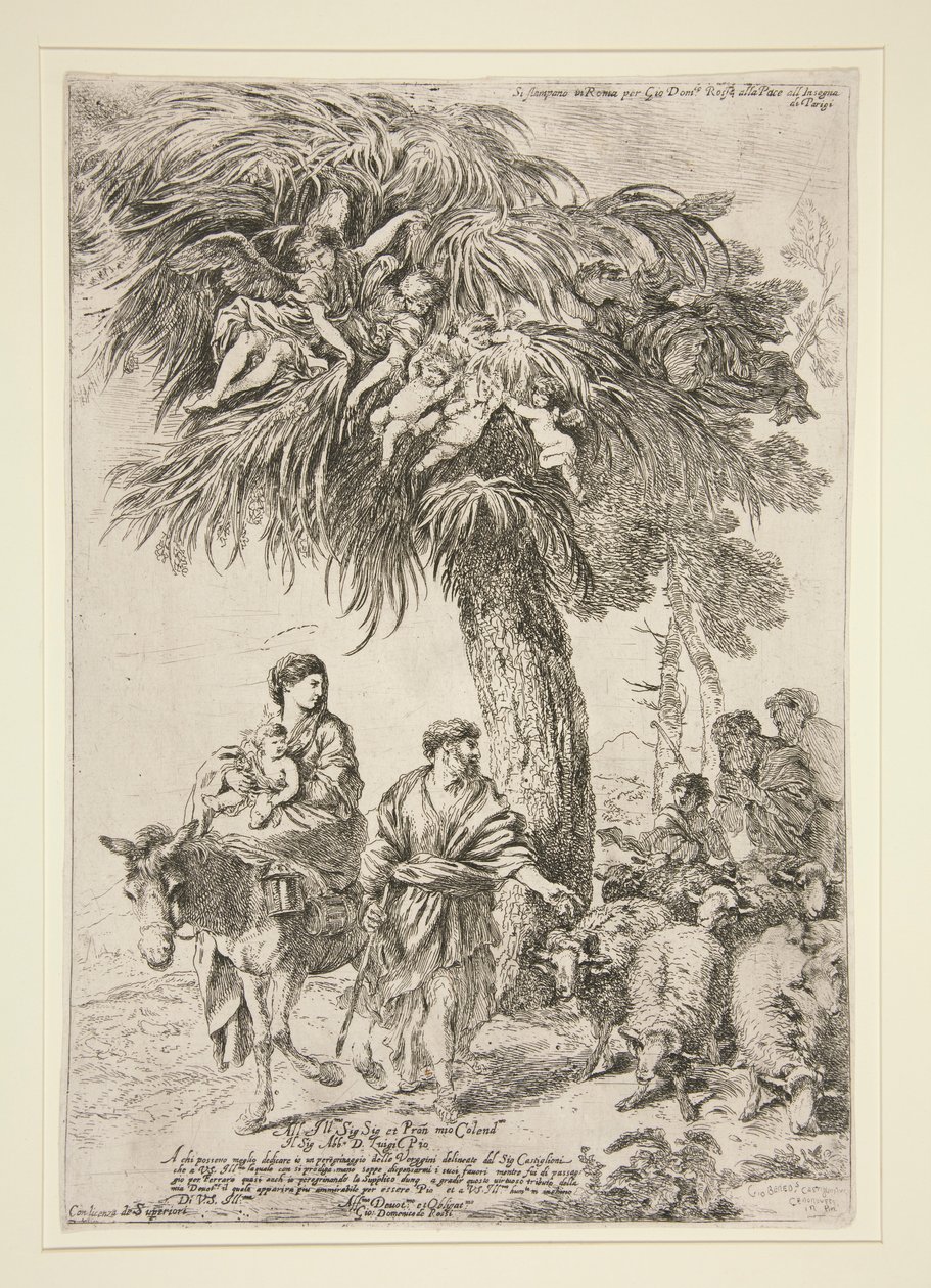 Útěk do Egypta od Giovanni Benedetto Castiglione
