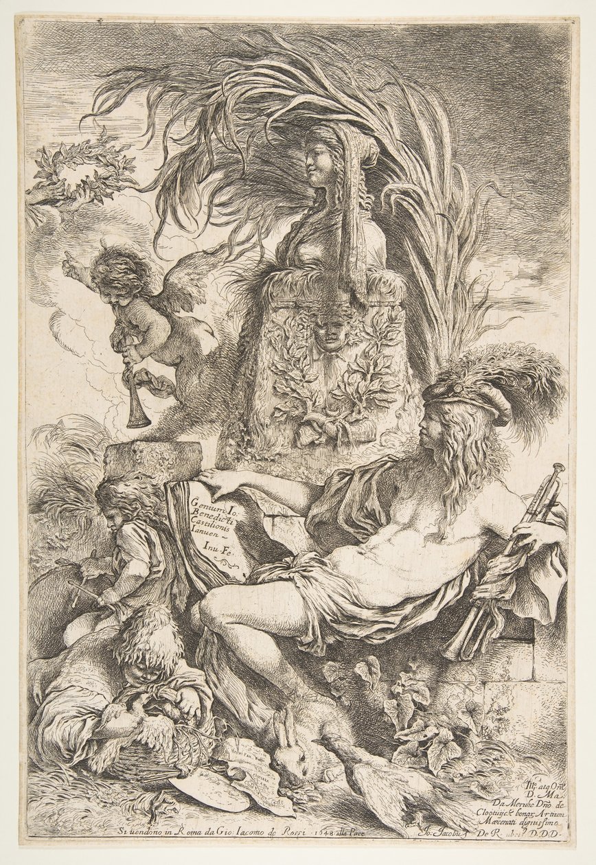 Génius Castiglione, ca. 1645-47 publikováno 1648. od Giovanni Benedetto Castiglione