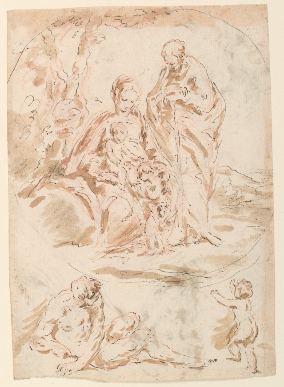 Svatá rodina od Giovanni Benedetto Castiglione