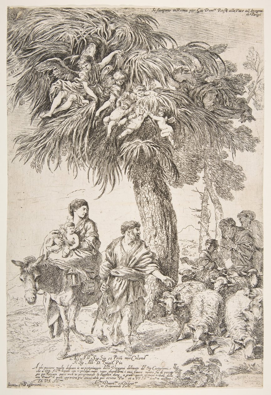 Svatá rodina na jejich útěku do Egypta, ca. 1647. od Giovanni Benedetto Castiglione