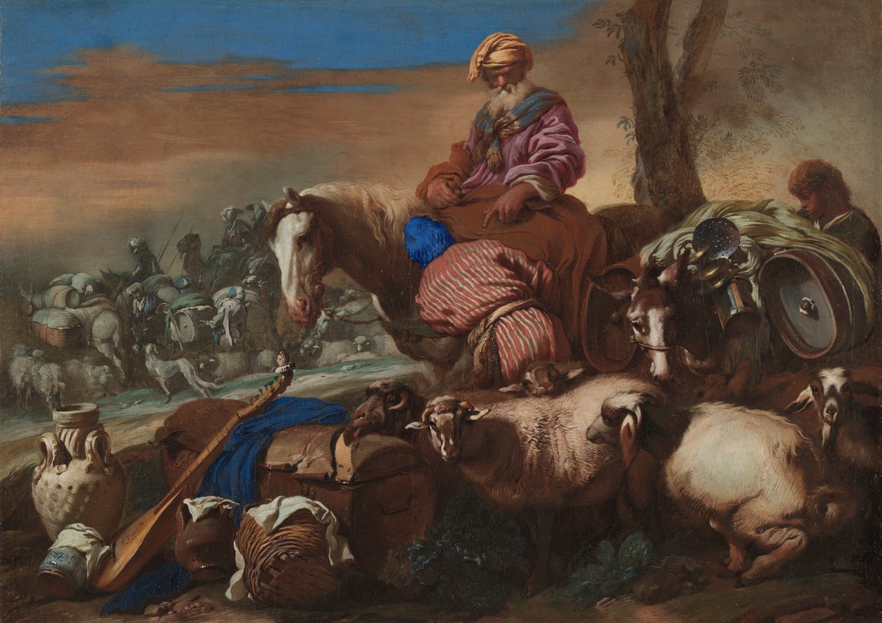 Přísaha Abrahamova služebníka, c. 1650-1659. od Giovanni Benedetto Castiglione