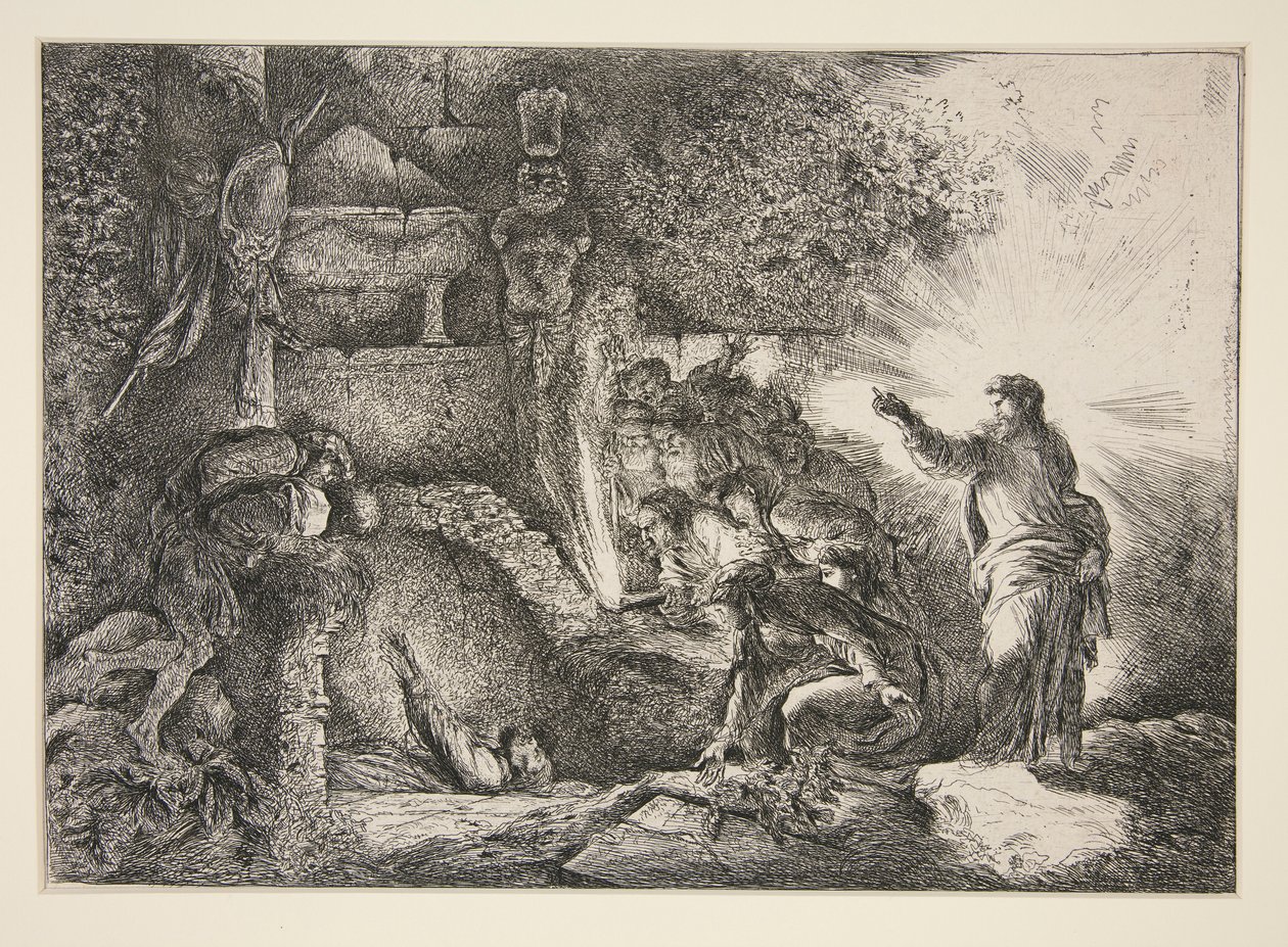 Vzkříšení Lazara od Giovanni Benedetto Castiglione