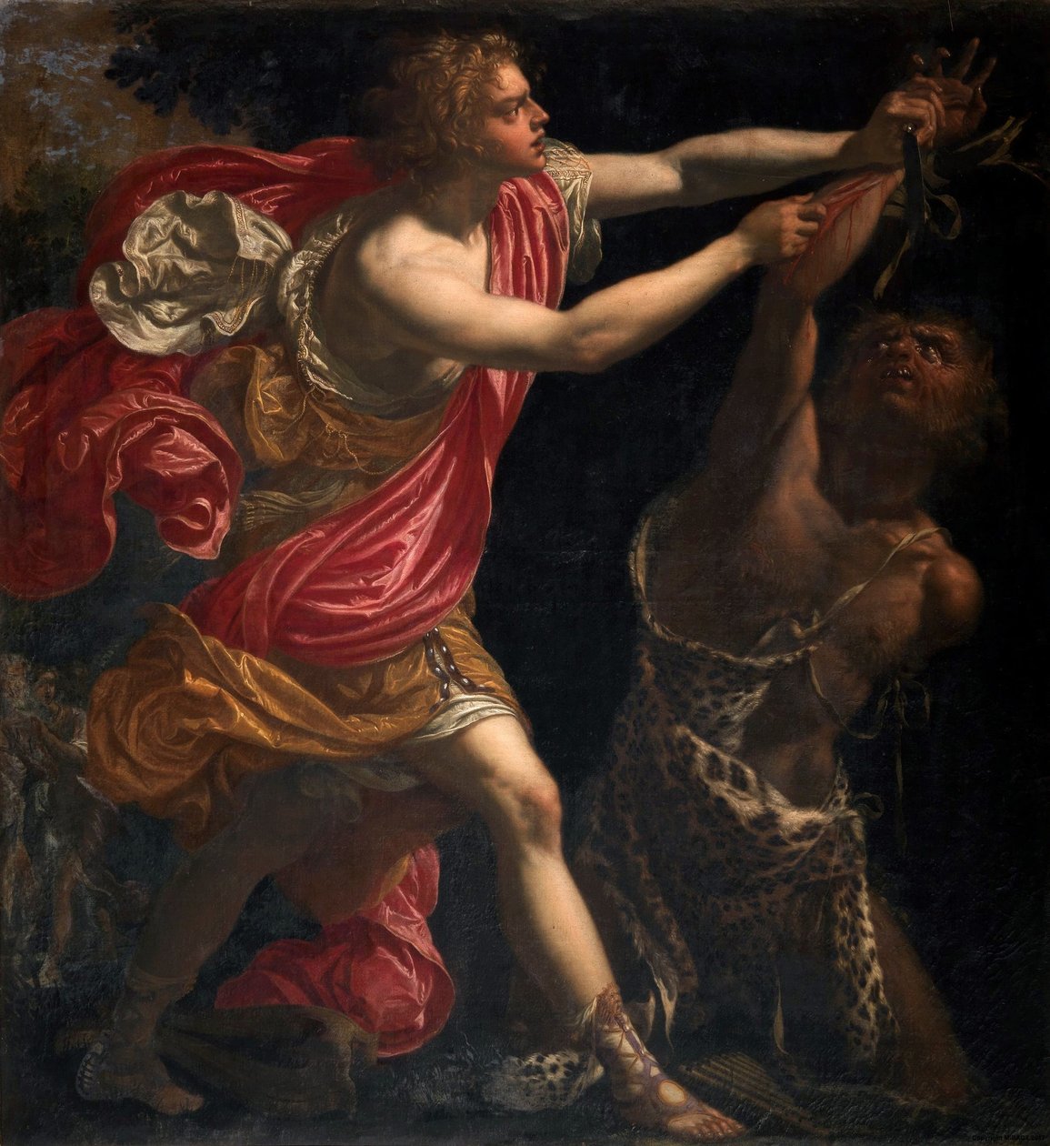 Připsáno Giovannimu Bilivertovi - Apollón stahující Marsyas, 1630 c od Giovanni Biliverti
