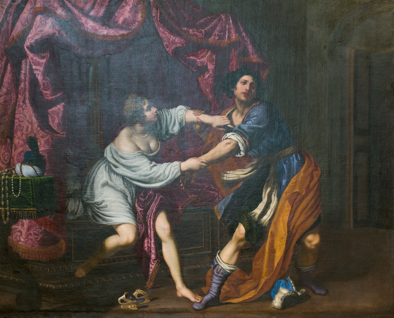 Josef a Potifarova žena od Giovanni Biliverti