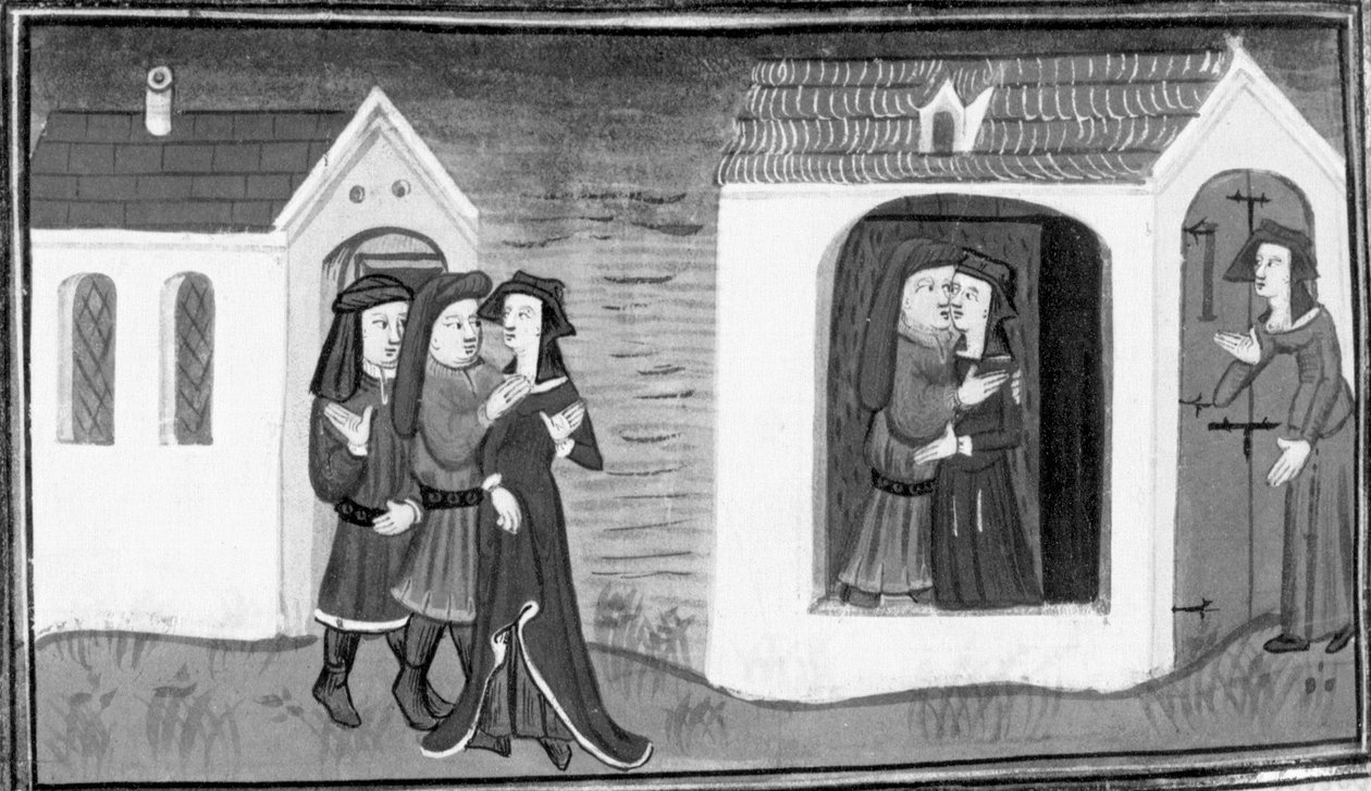 Dekameron, Calandrino se dvoří Niccolosovi; Calandrinova žena překvapí svého muže s Niccolosou. Devátý den, povídka 5 od Giovanni Boccaccio