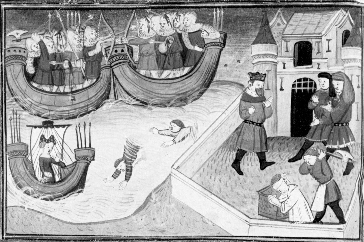 Dekameron, Gerbino se nalodí na loď dcery tuniského krále; Gerbino je sťat. Čtvrtý den, povídka 4 od Giovanni Boccaccio