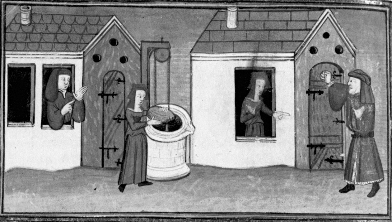 Dekameron, Ghita hodí kámen do studny; Tofano je zamčen v domě . Sedmý den, povídka 4 od Giovanni Boccaccio