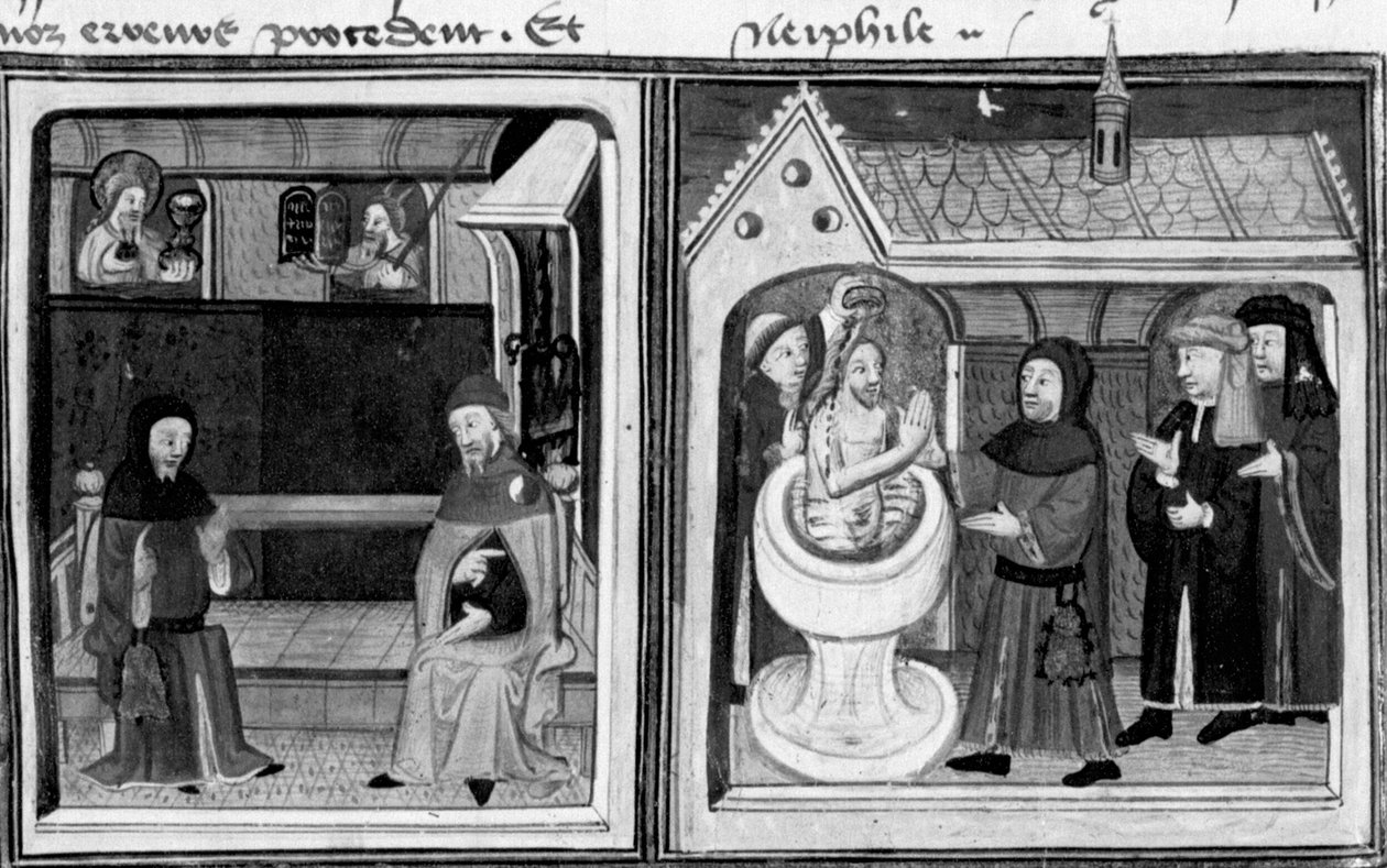 Dekameron, Giannotto obrací Žida Abrahama; křest Abrahama První den, povídka 2. od Giovanni Boccaccio