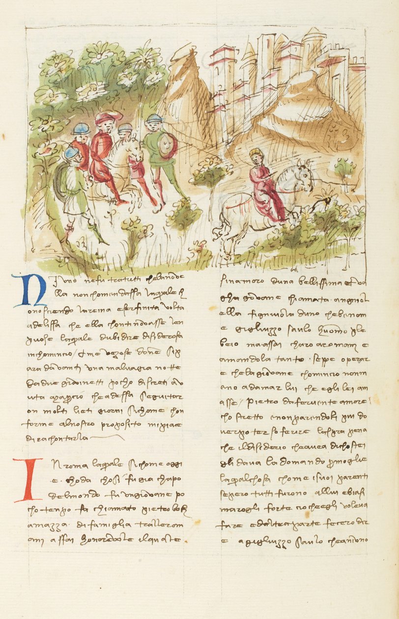 Dekameron, Římský venkov; Agnolella prchá před loupežníky, Pátý den, povídka 3. od Giovanni Boccaccio