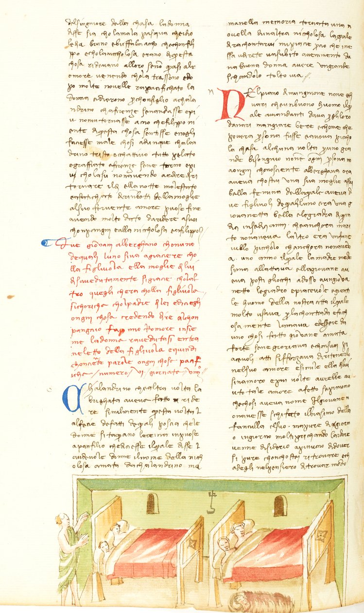 Dekameron, Dvojí omyl; Pinuccio klame hostinského, Devátý den, povídka 6. od Giovanni Boccaccio