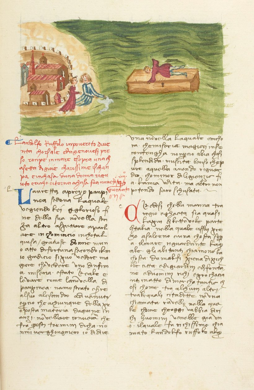 Dekameron, Bouře - Landolfo Rufolo uniká ze ztroskotání lodi , Druhý den, povídka 4. od Giovanni Boccaccio
