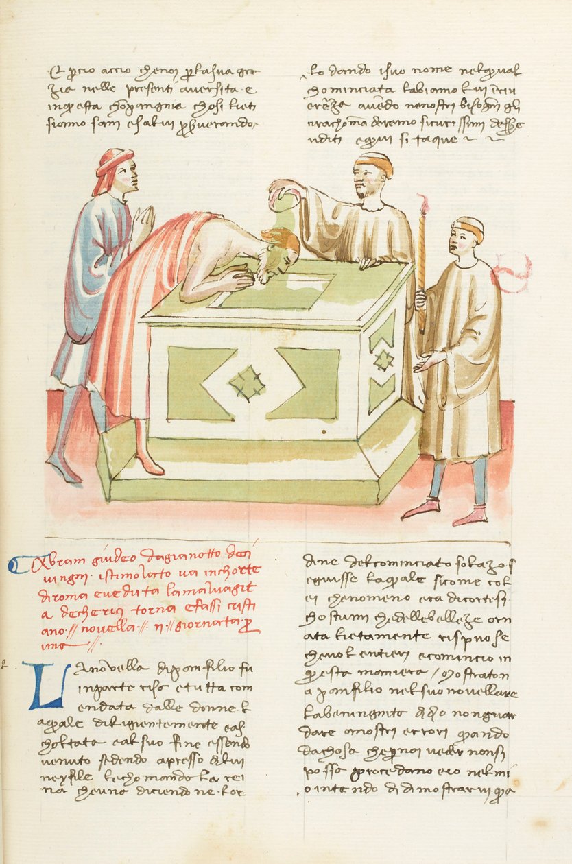 Dekameron, Římská škola - Křest Abrahamův , První den, povídka 2. od Giovanni Boccaccio