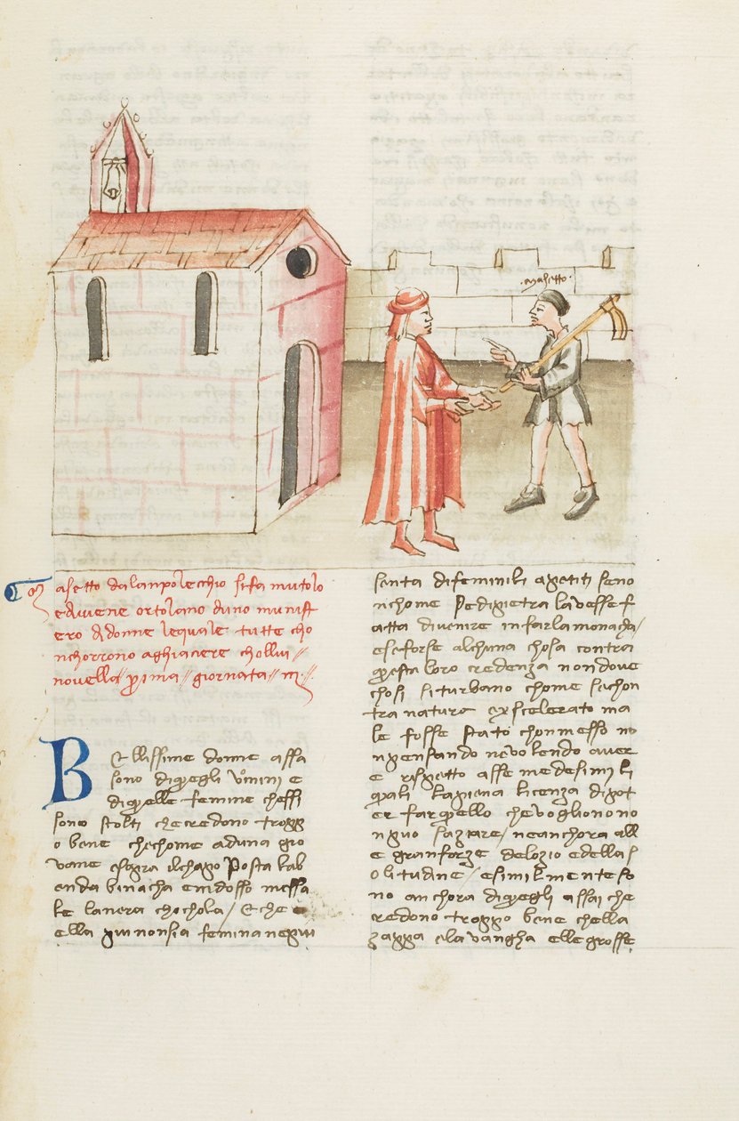 Dekameron, Tiché serágo - Masetto da Lamporecchio přichází do kláštera, Třetí den, povídka 1. od Giovanni Boccaccio