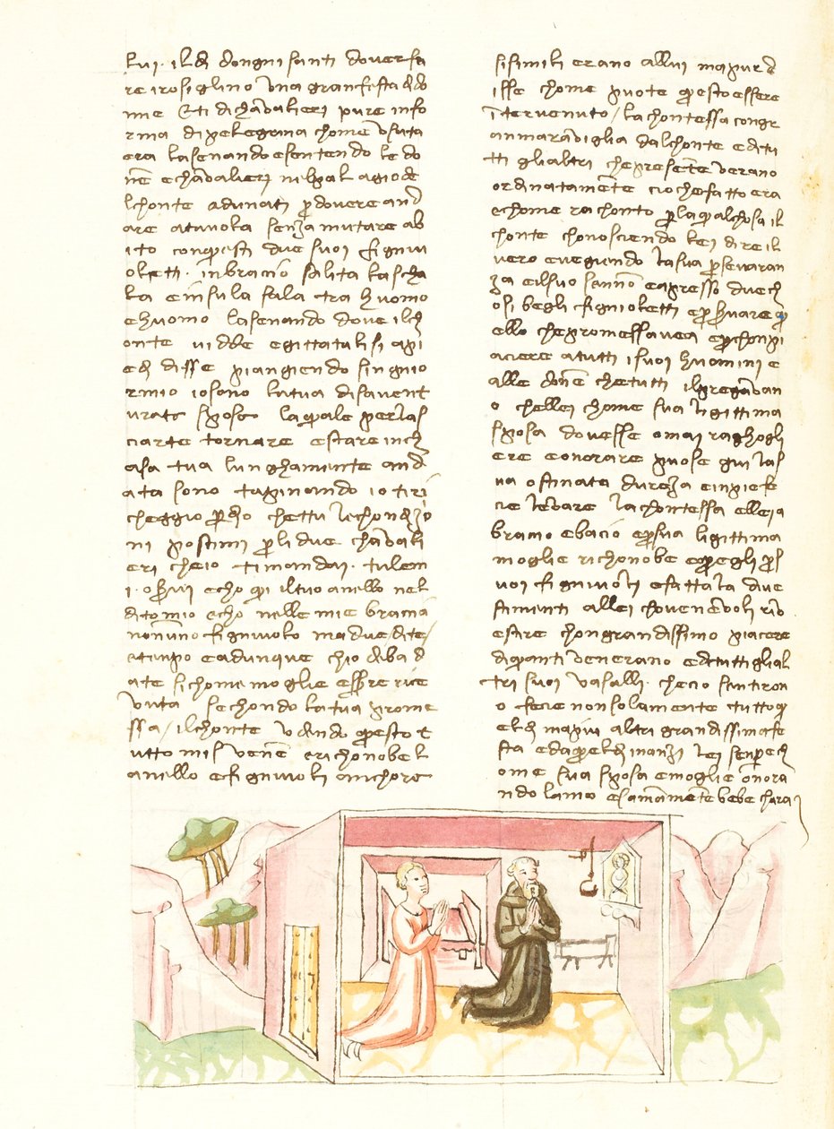 Dekameron, Indiskrétní klenoty - Alibech a Rustico se modlí , Třetí den, povídka 10. od Giovanni Boccaccio