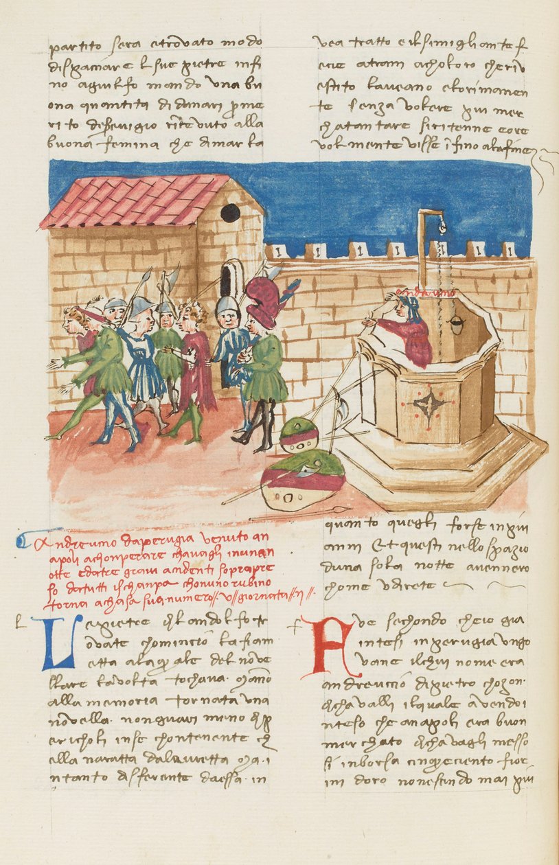 Dekameron, Vůně Neapole - Andreuccio di Pietro vychází ze studny, Druhý den, povídka 5. od Giovanni Boccaccio