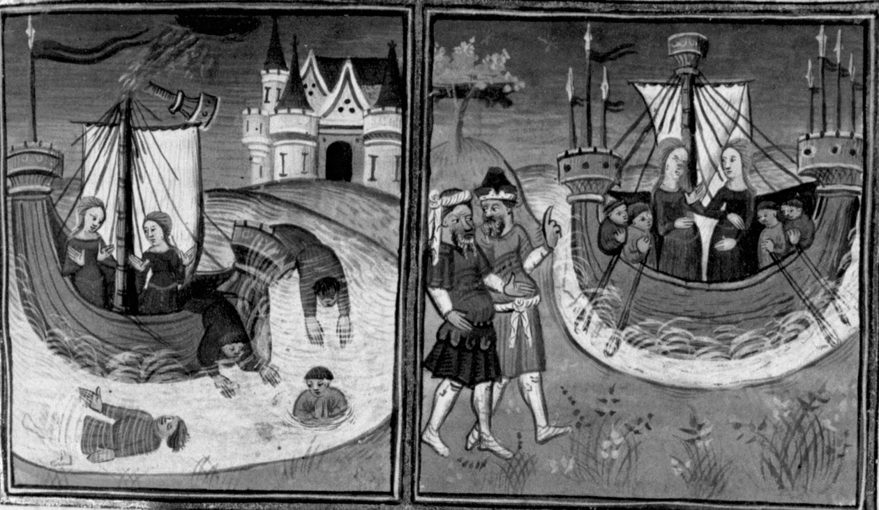 Dekameron, Ztroskotání Alatieliny lodi; mladá dívka se vrací domů. Druhý den, povídka 7 od Giovanni Boccaccio