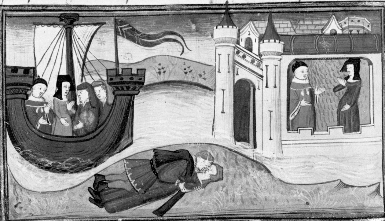 Dekameron, Paganino unese Ricciardovu ženu; Paganino spí s Bartolomějem; Ricciardo mluví se svou ženou. Druhý den, povídka 10 od Giovanni Boccaccio