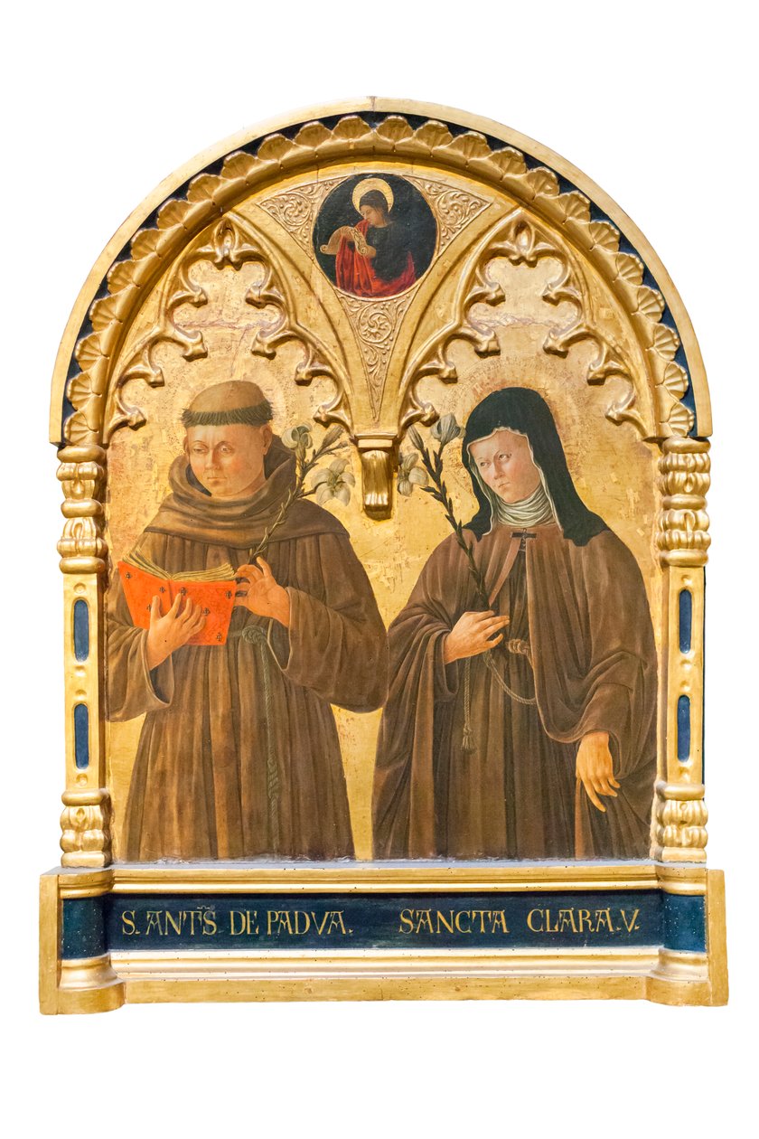 Svatý Antonín Paduánský a svatá Klára z Assisi od Giovanni Boccati or Boccatto