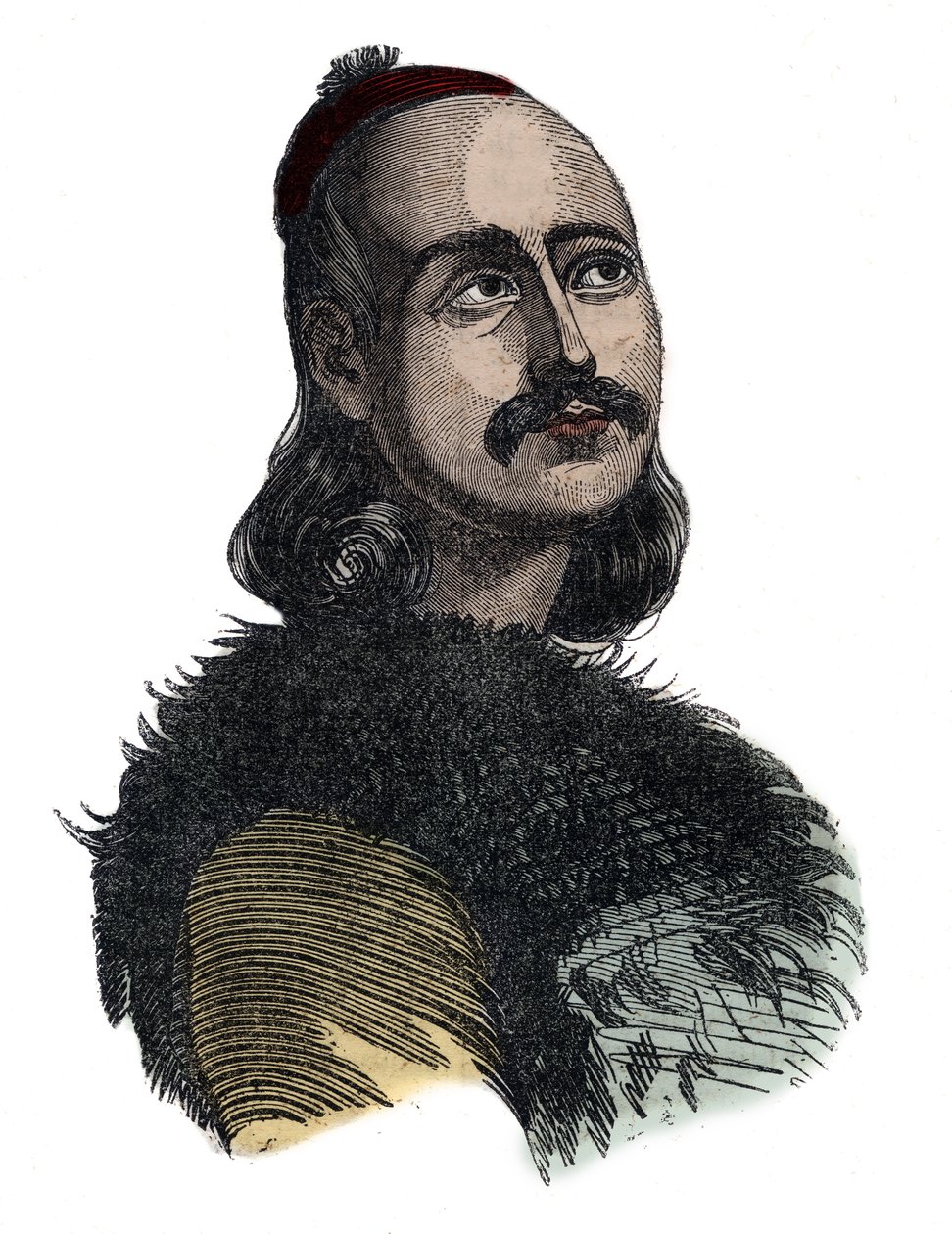 Markos Botsaris (Marco Botzaris) generál a hrdina řecké války za nezávislost 1788-1823 - rytina Giovanni Boggi od Giovanni Boggi