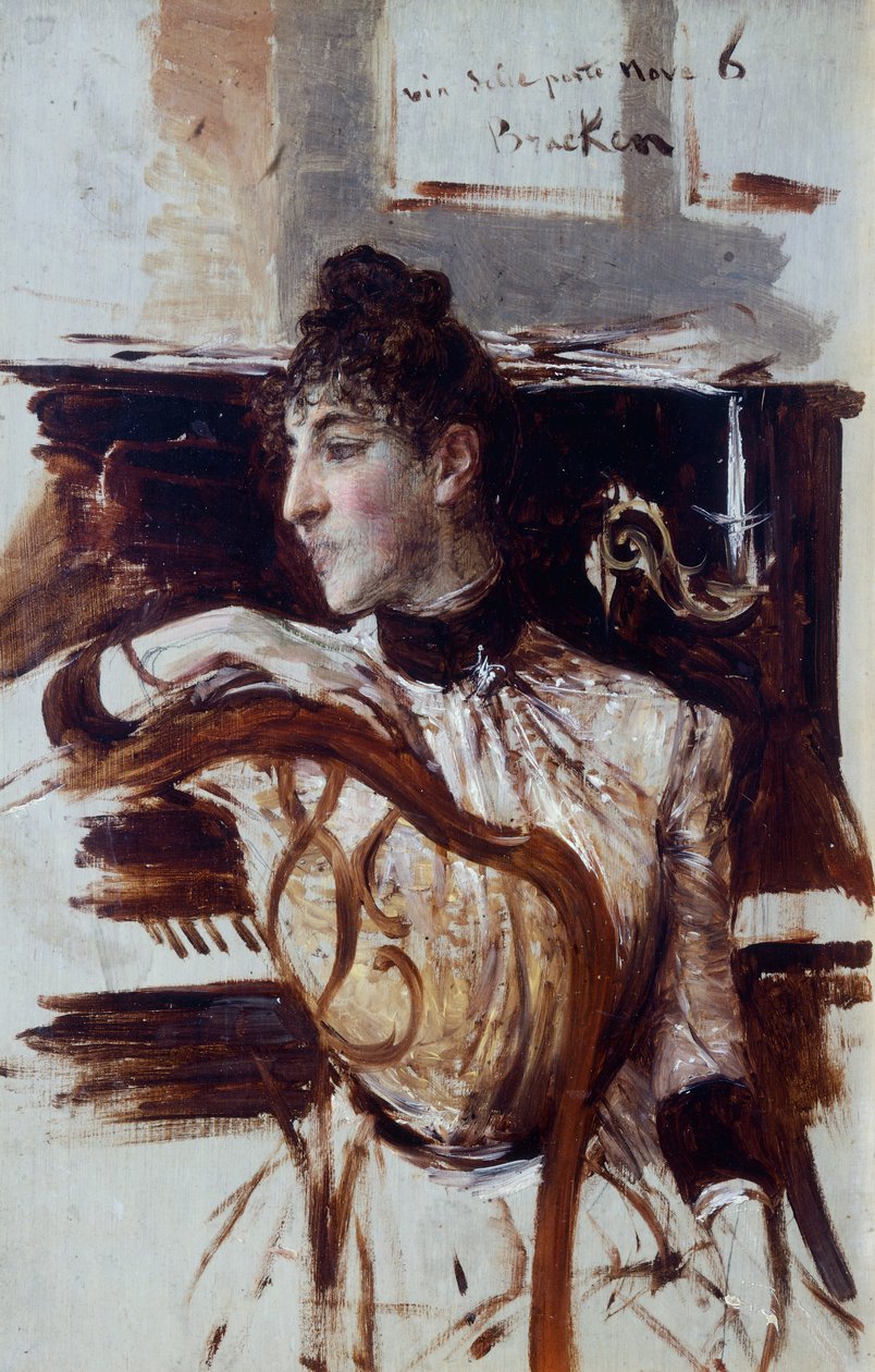 Alaide Banti z profilu od Giovanniho Boldiniho (1842-1931) od Giovanni Boldini