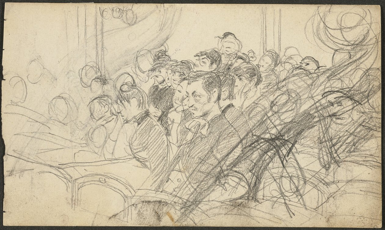 Audience v pařížském divadle I od Giovanni Boldini