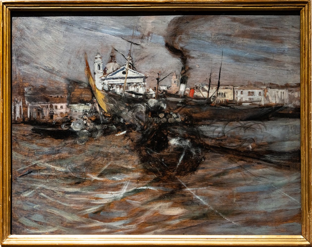 Lodě v Benátkách od Giovanni Boldini