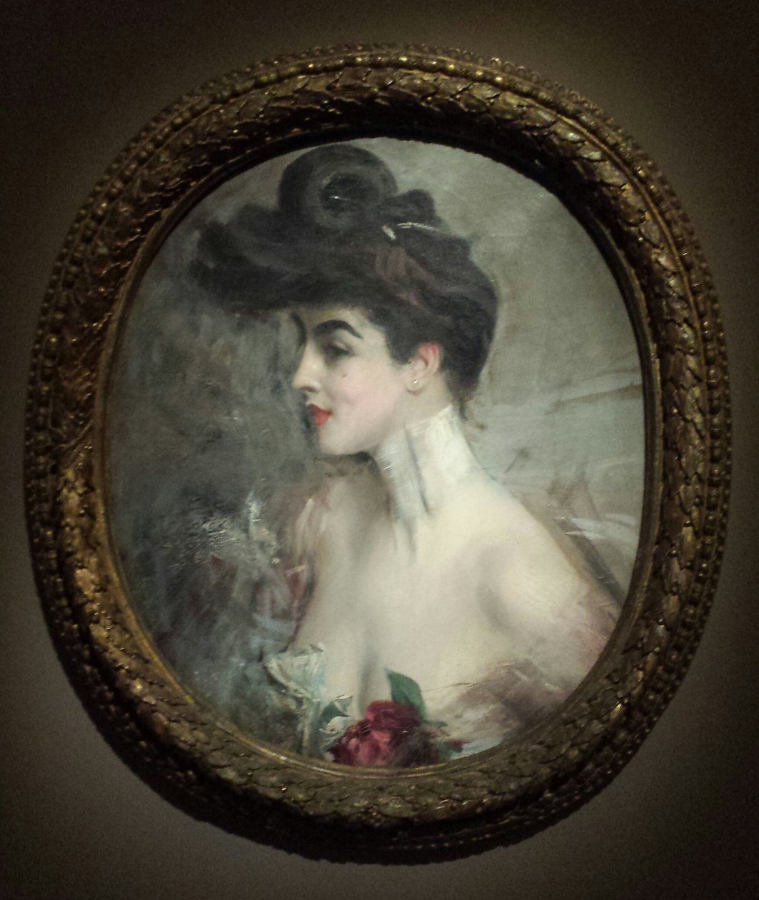 Boldini - Portrét paní X., s korálkovým límcem od Giovanni Boldini