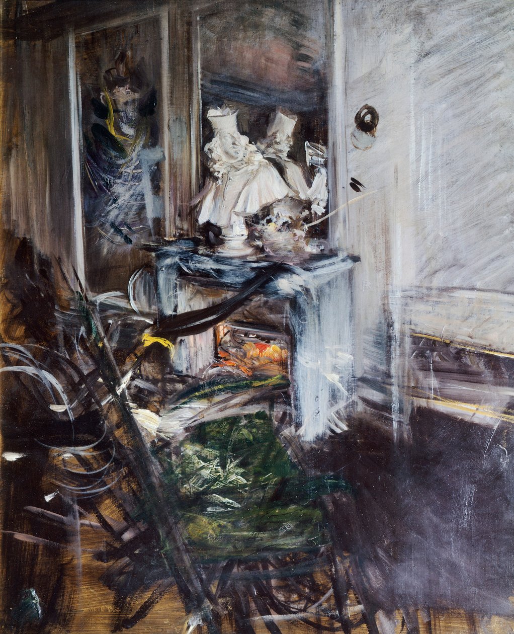 Kardinál Bernini v malířově pokoji od Giovanniho Boldiniho (1842-1931), olej na plátně, 53x46 cm od Giovanni Boldini