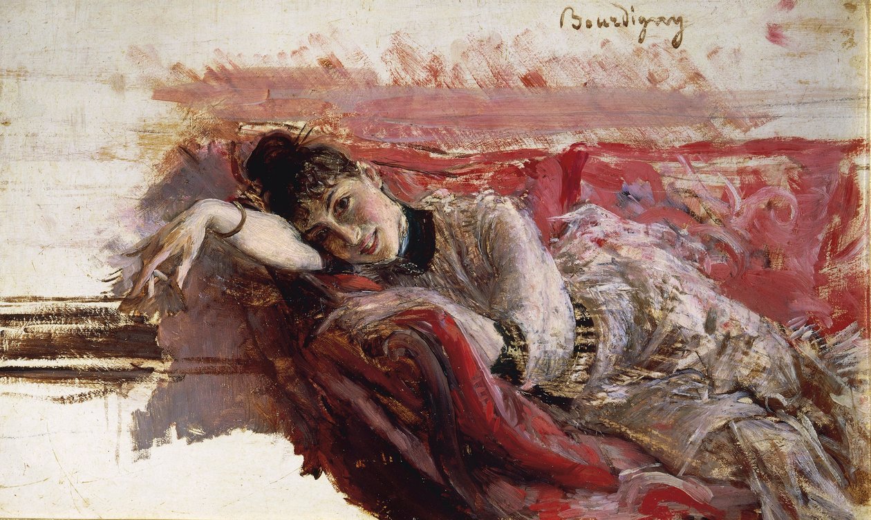 Itálie, Florencie, Portrét Alaide Banti od Giovanni Boldini