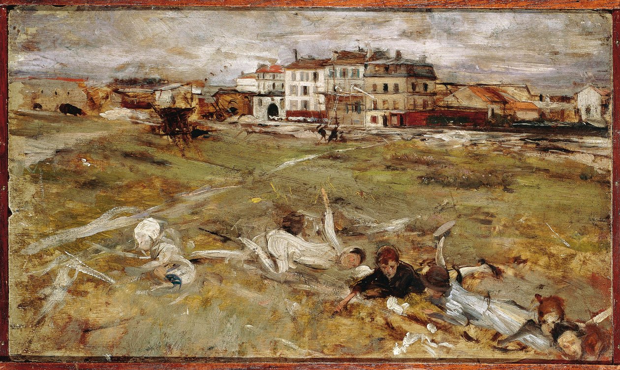 Itálie, Pařížské předměstí (olej na plátně) od Giovanni Boldini