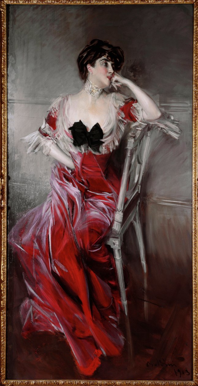 Obraz Miss Bell od Giovanniho Boldiniho (1842-1931) od Giovanni Boldini