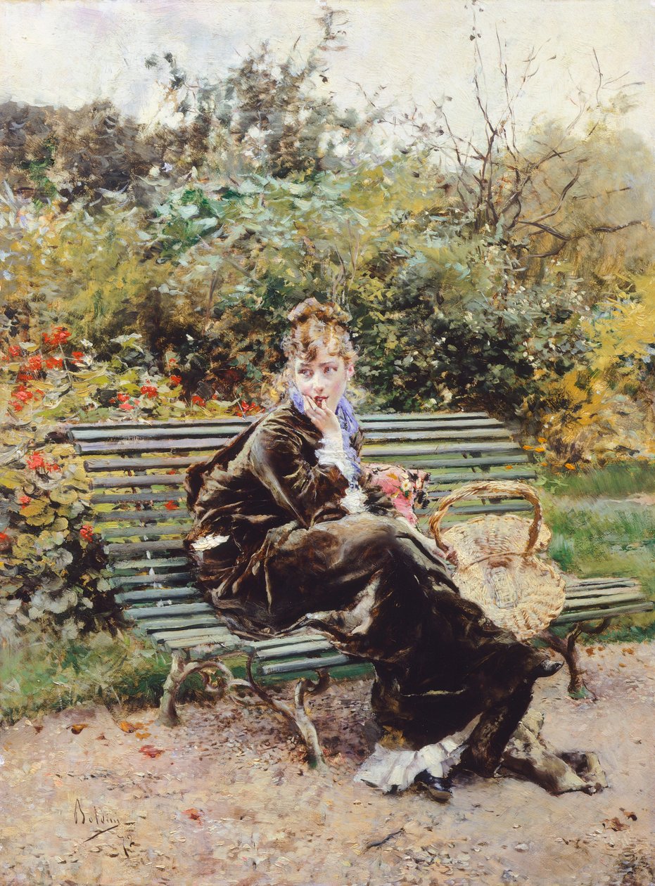 Na lavičce v Bois, Hyde Park od Giovanni Boldini