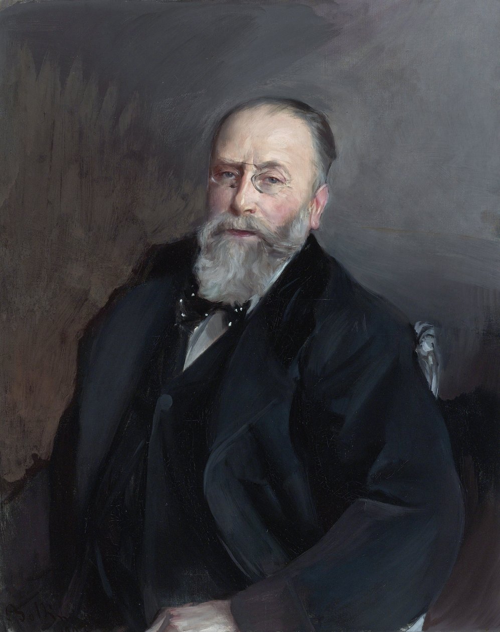 ""Portrét Edmonda de Rothschilda (1845-1934) francouzského bankéře, filantropa a sběratele"" (Edmond James de Rothschild) Obraz Giovanniho Boldiniho (1842-1931) 1903 Soukromá sbírka od Giovanni Boldini