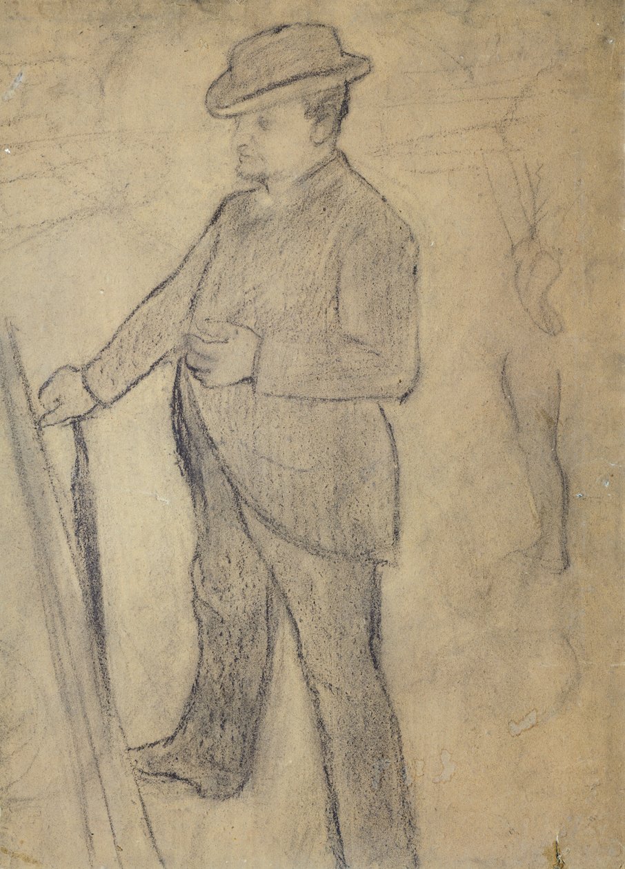 Portrét Boldiniho, od Edgara Degase (1834-1917), kresba od Giovanni Boldini