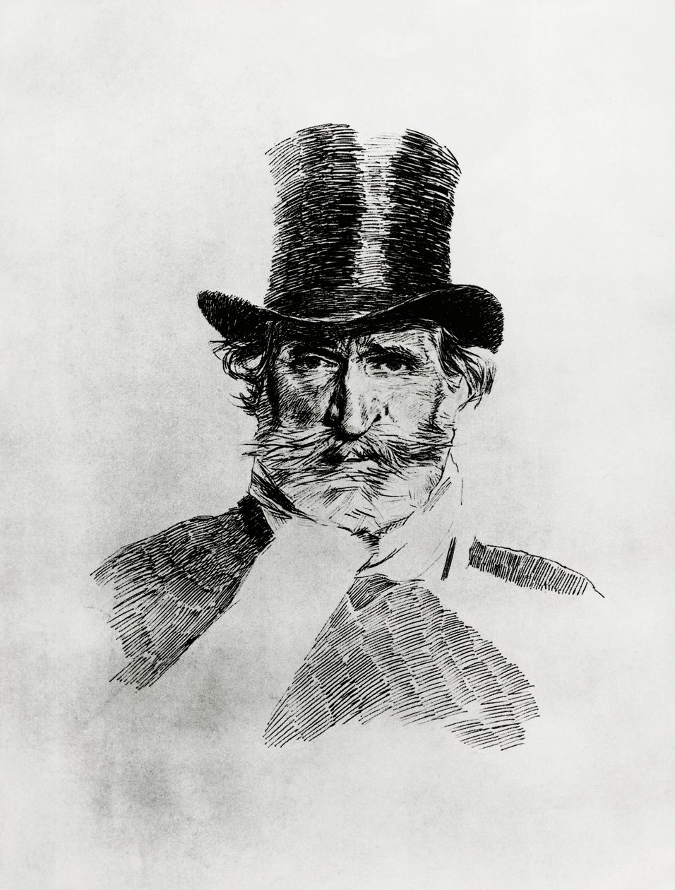 Portrét Giuseppe Verdiho (1813-1901), italský skladatel, kresba Giovanni Boldini (1842-1931) od Giovanni Boldini