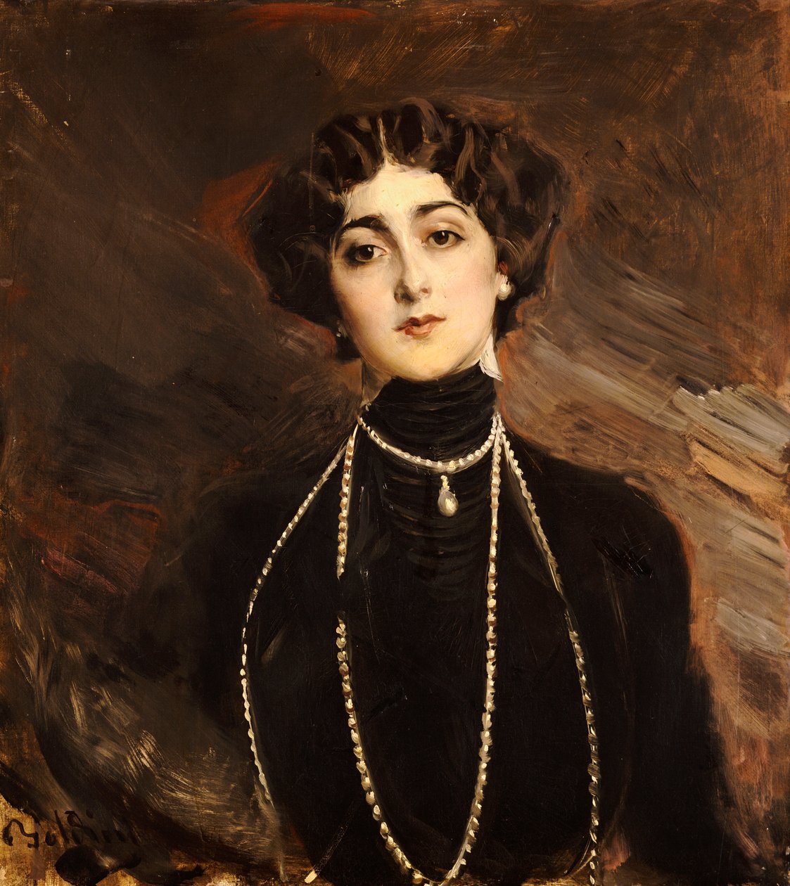 Portrét Liny Cavalieri, kolem roku 1901 od Giovanni Boldini