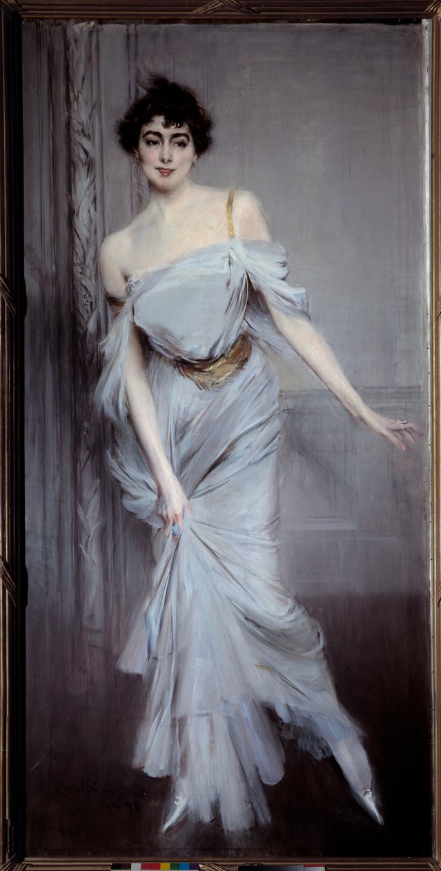Portrét Madame Charles Max. Obraz Boldiniho (1842 - 1931) od Giovanni Boldini