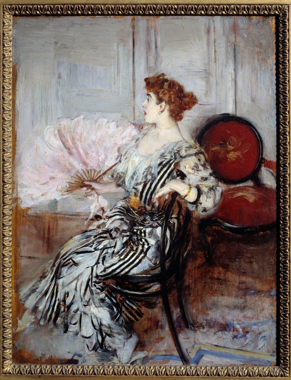 Portrét madame Torri, tanečnice v opeře. Obraz Giovanni Boldini od Giovanni Boldini