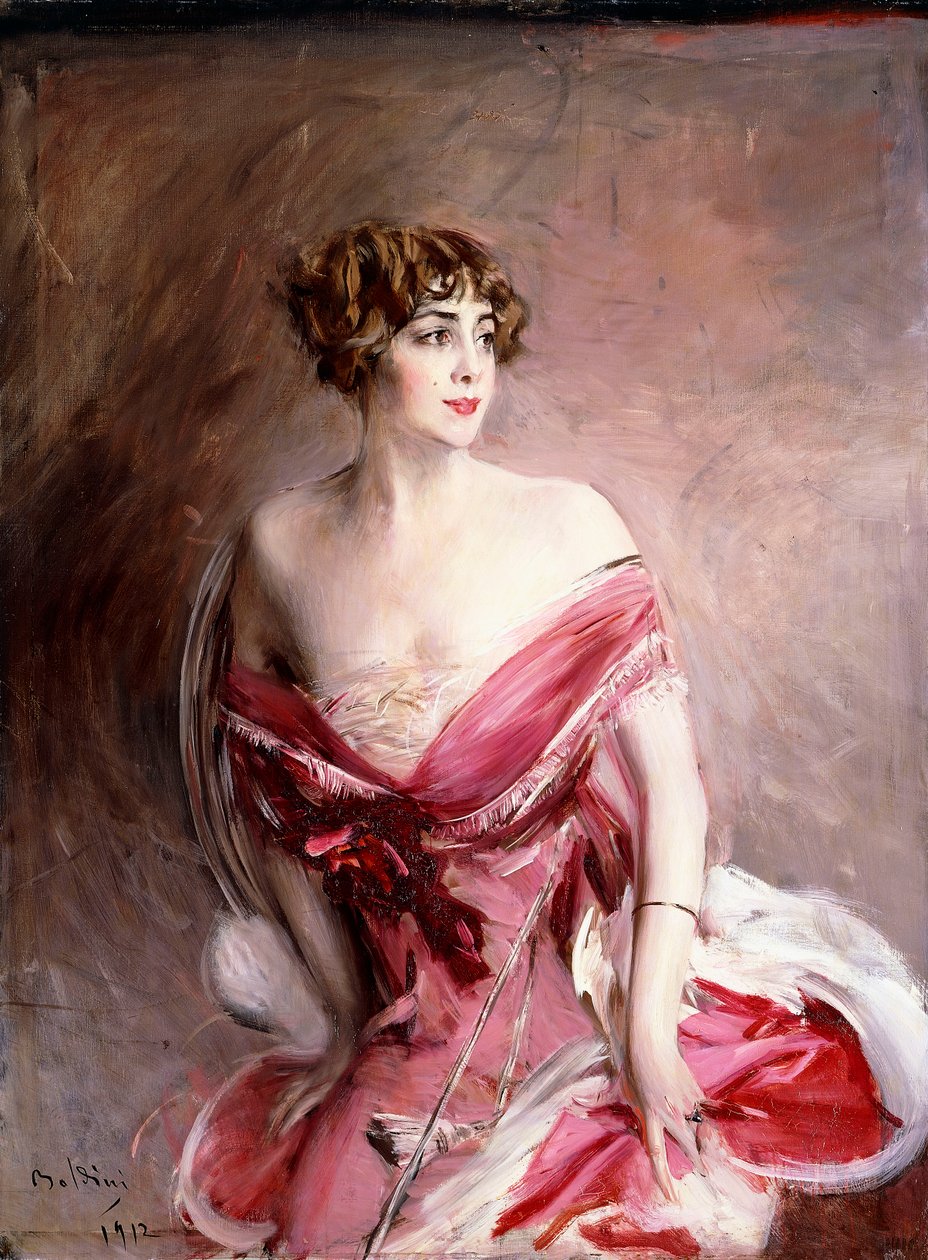 Portrét Mlle. de Gillespie, paní z Biarritz, 1912 od Giovanni Boldini
