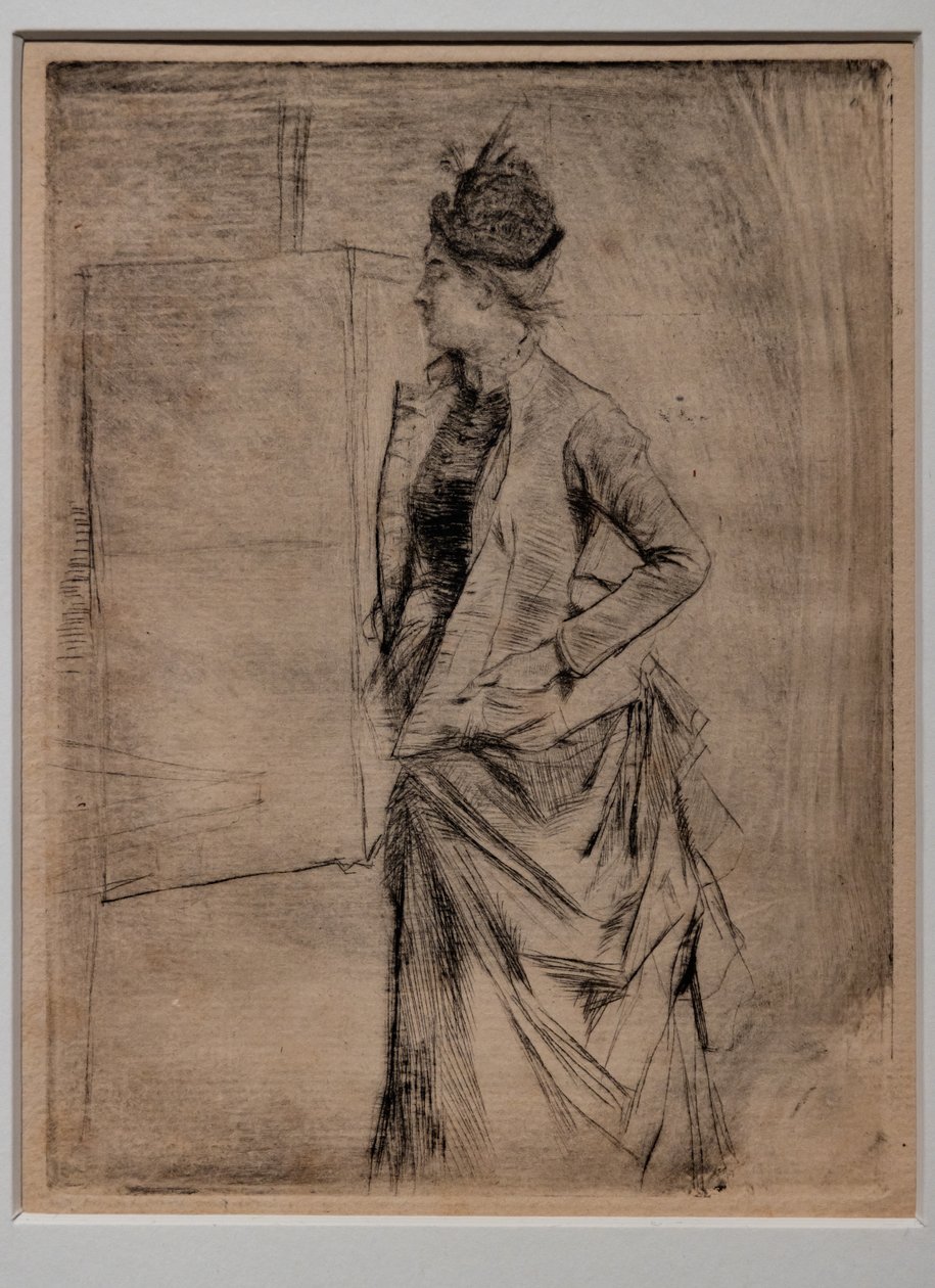 Portrét stálé mladé ženy v profilu (návštěva) od Giovanni Boldini