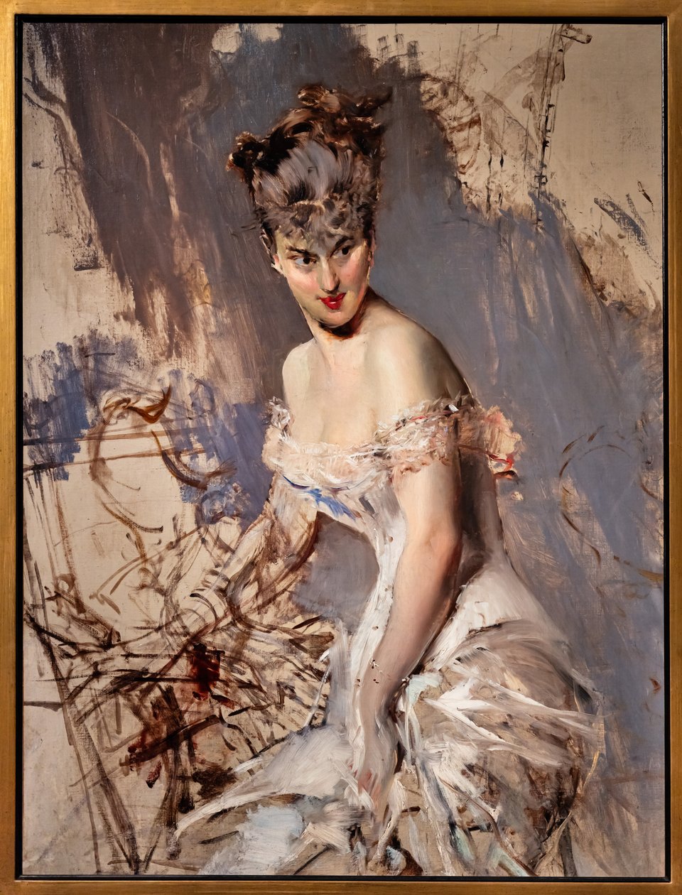 Portrét herečky Alice Regnaultové od Giovanni Boldini