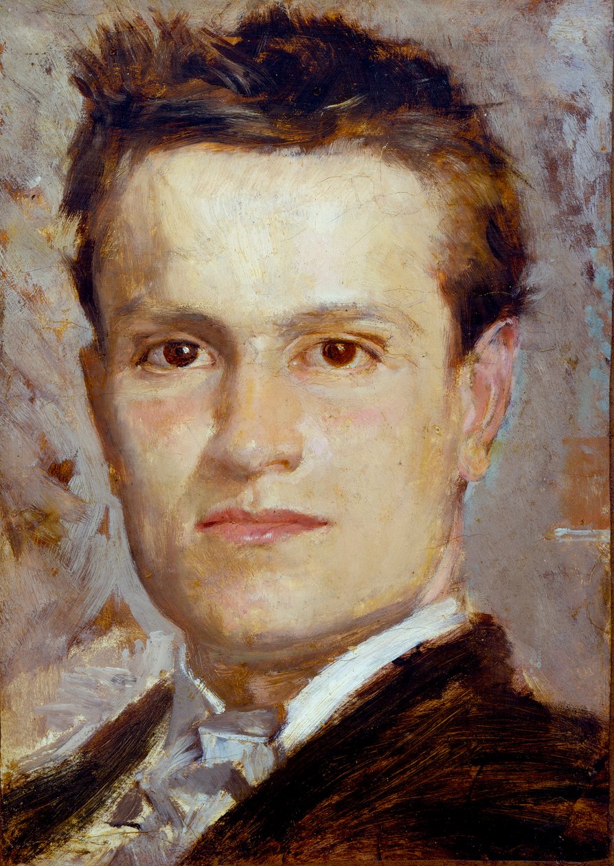 Autoportrét, asi 1865 (olej na papíře na lepence) od Giovanni Boldini