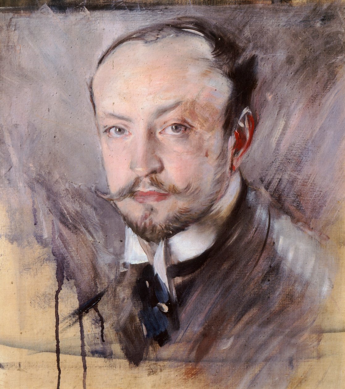 Autoportrét, čelní pohled Giovanni Boldini (1842-1931), olej na plátně od Giovanni Boldini