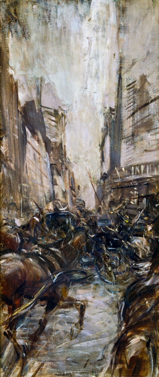 Ulice v Paříži od Giovanni Boldini