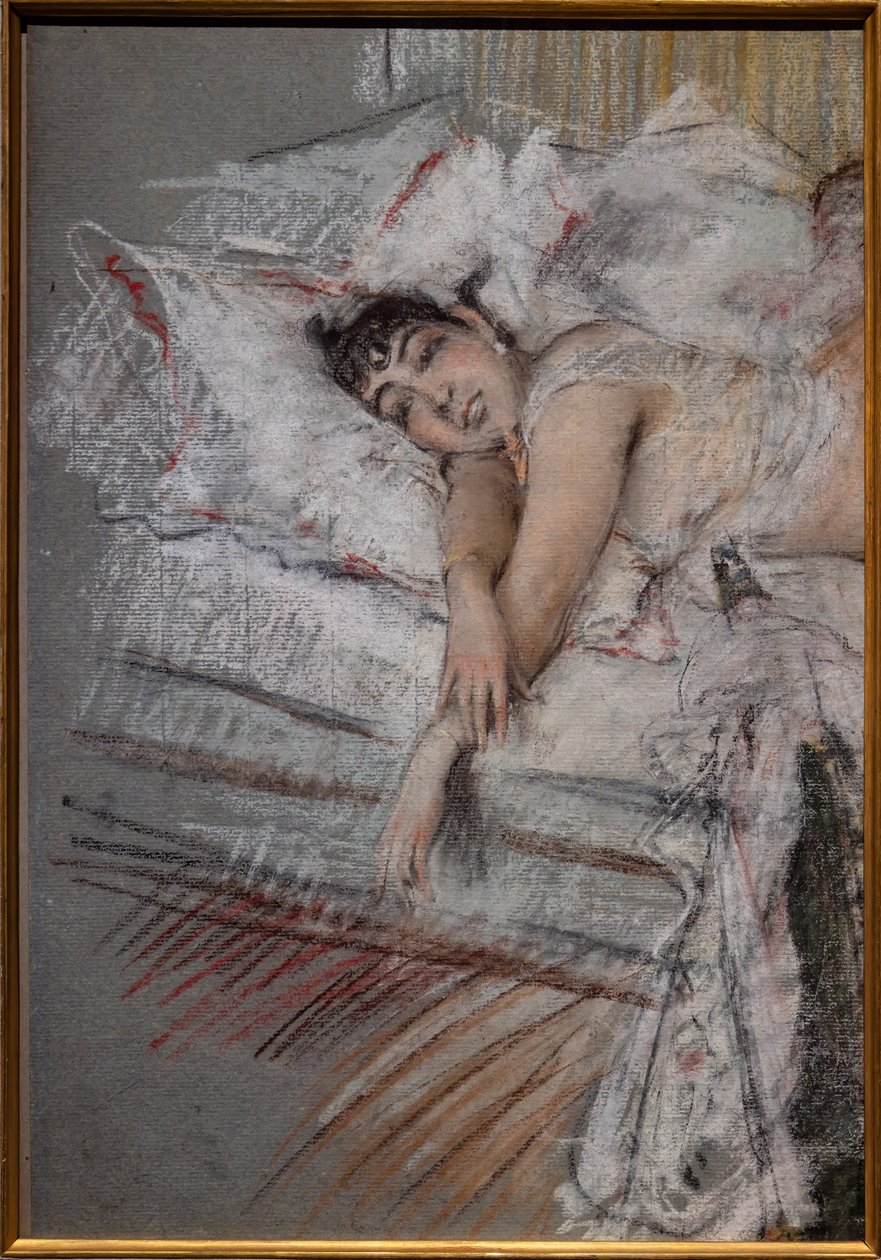 Hraběnka z Rasty v posteli od Giovanni Boldini
