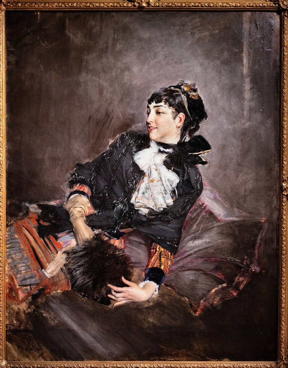 Hraběnka Rasty na pohovce od Giovanni Boldini