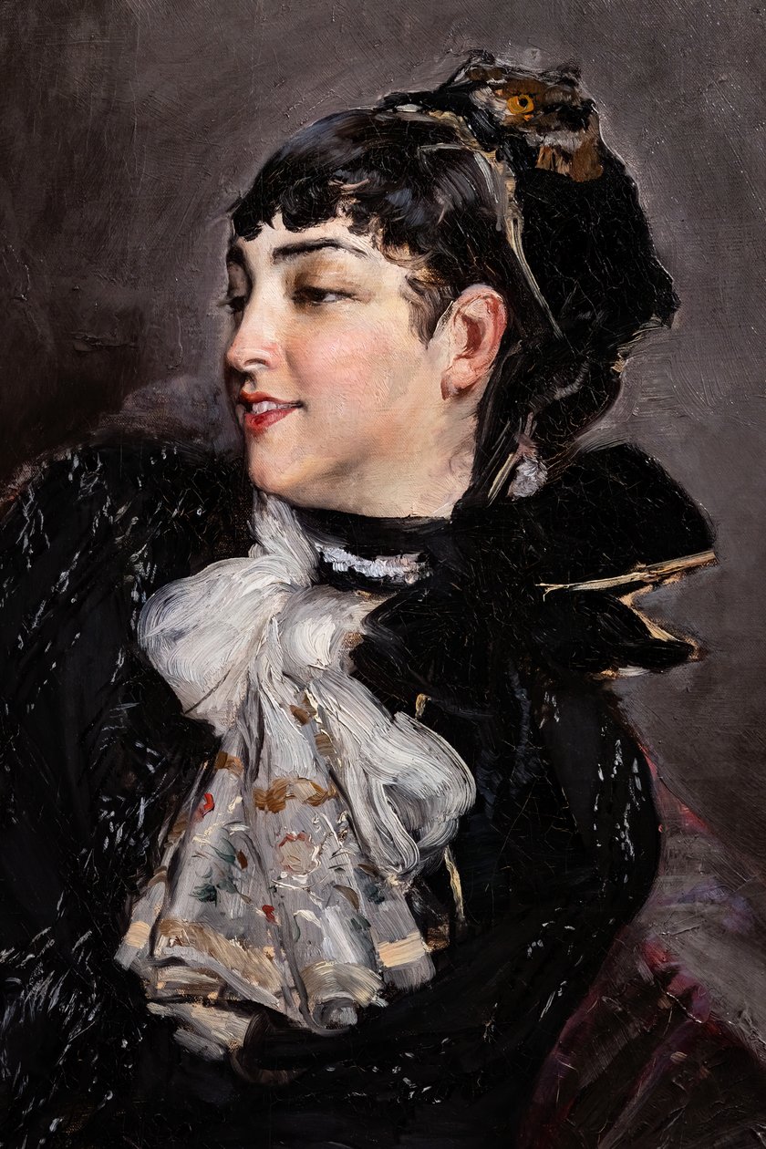 Hraběnka Rasty na pohovce, detail od Giovanni Boldini