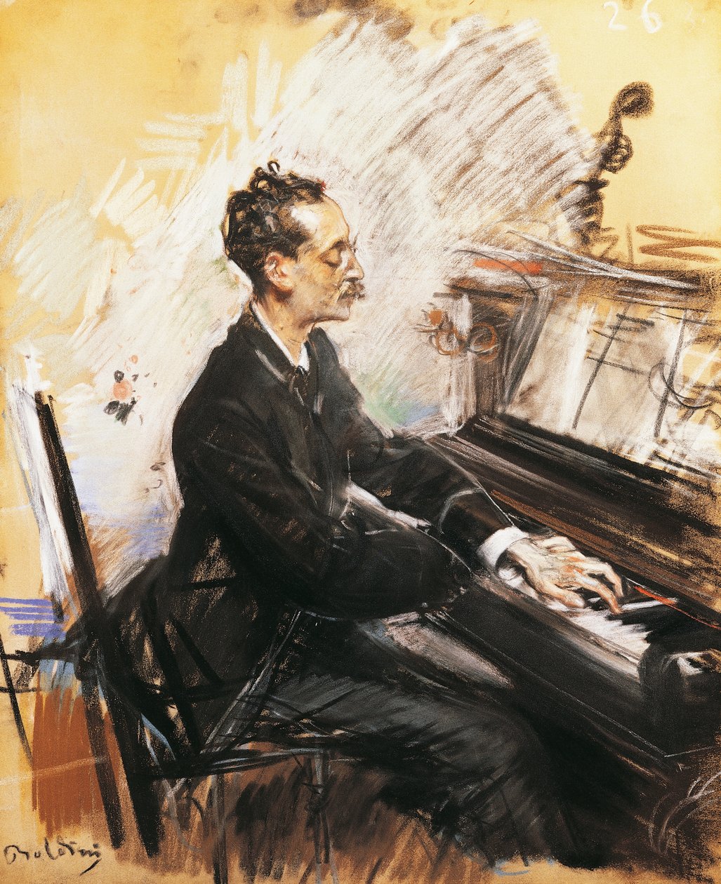 Pianista Rey Colaco od Giovanniho Boldiniho od Giovanni Boldini