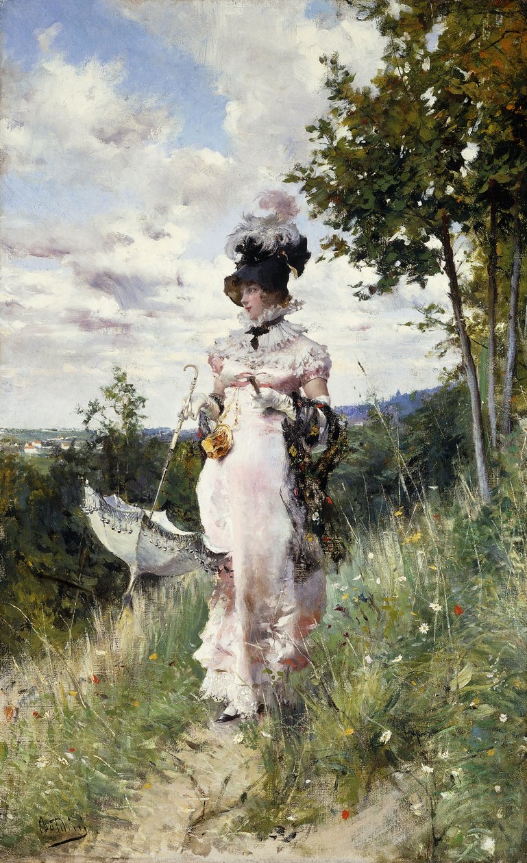 Letní procházka, 1873 od Giovanni Boldini