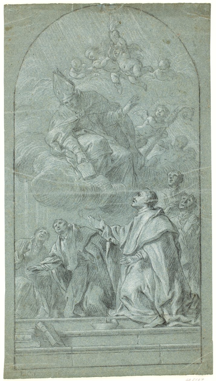 Augustiniánský mnich přijímající vládu svého řádu od svatého Augustina od Giovanni Bonati
